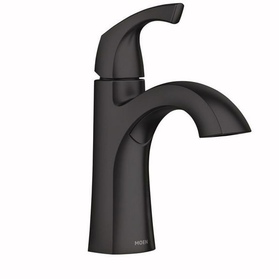 Moen Lindor Matte Black Bathroom Faucet 4 in.