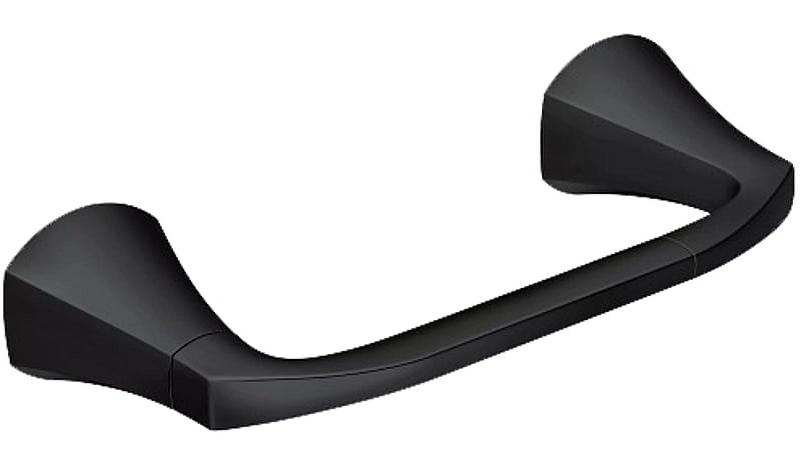 Moen Lindor Wall Mount Pivoting Toilet Paper Holder, Matte Black MY8708BL