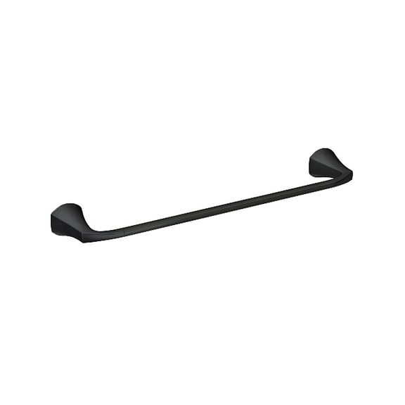 Moen Lindor Towel Bar - Wall Mount, Brass/Zinc, Matte Black, 18 In, Bathroom