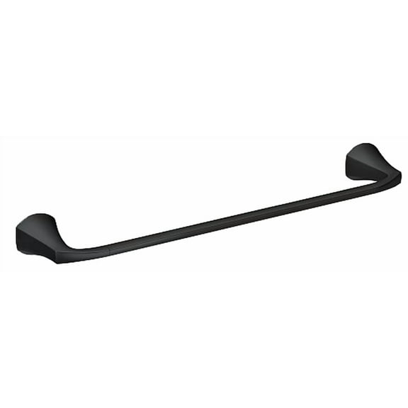 Moen Towel Bar Lindor Collection - Wall Mount, Brass/Zinc, Matte Black, 24 in Rod