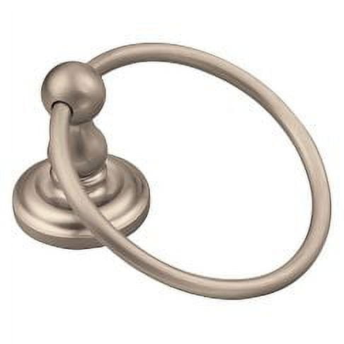Moen Madison Collection Pewter 6-inch Bathroom Hand Towel Ring, Wall Mounted Towel Hanger, BP6986PW