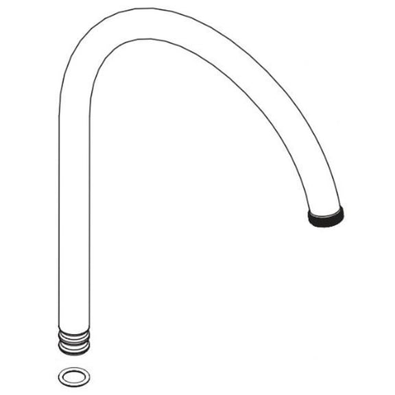 Moen Matte Black Renzo Kitchen Faucet Handle Kit with Screw and Button,124737BL