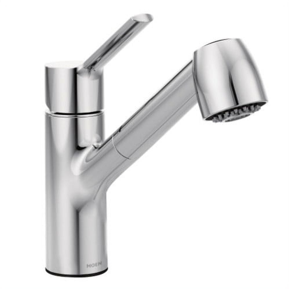 Chrome Modern Pull-Out Spray Kitchen Faucet with Single Handle