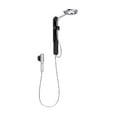 thumbnail image 1 of Moen N207C0Blc Matte Black/Chrome Two-Function 7.9" Diameter Head Standard With Handshower, 1 of 7