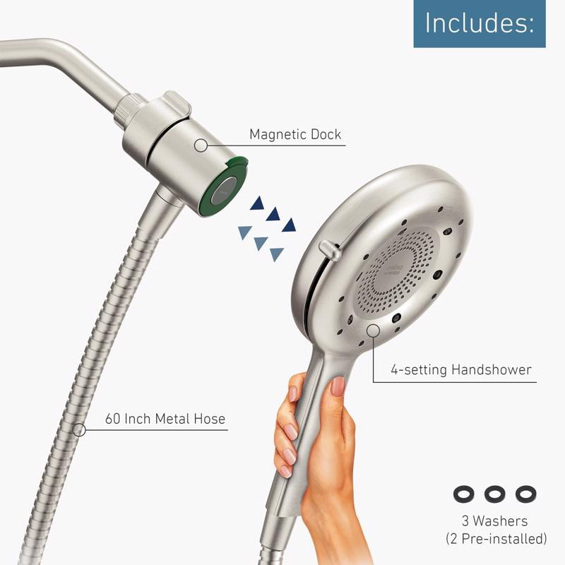 Moen Nebia Brushed Nickel 4 settings Handheld Showerhead 1.5 gpm