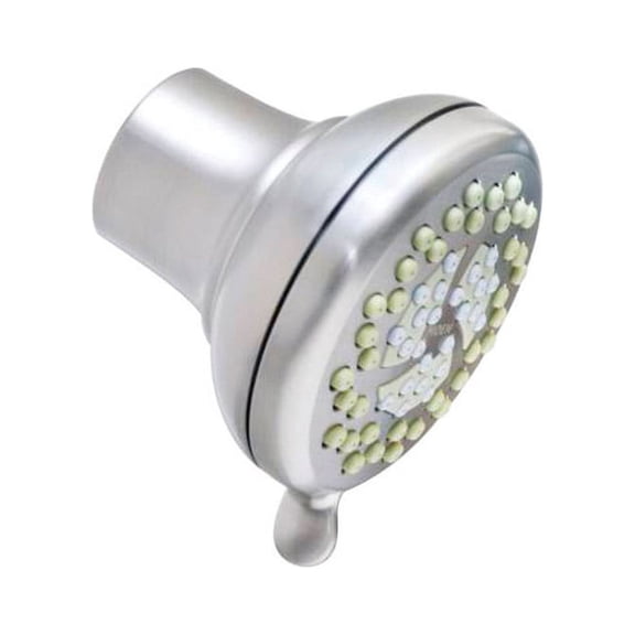 Moen Nurture Brushed Nickel Three-Function 4" Diameter Spray Head Eco-Performance Showerhead
