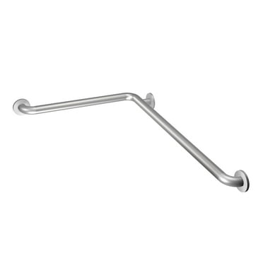 Moen Peened Textured Slip Resistant Securemount L Shaped Grab Bar Stainless Steel 16"