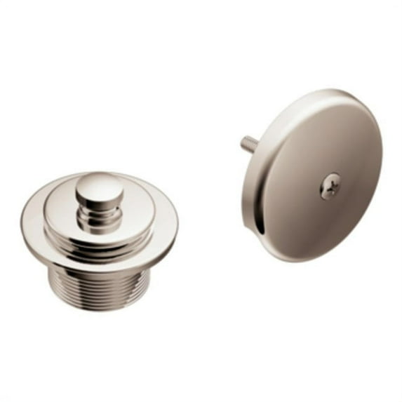 Moen T90331NLPush-N-Lock Tub Drain Kit with 1 1/2" Threads Polished Nickel