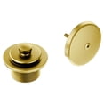 thumbnail image 1 of Moen Push-N-Lock Tub and Shower Drain Kit, Includes Plug and Overflow Cover, Brushed Gold Finish, 1 of 6