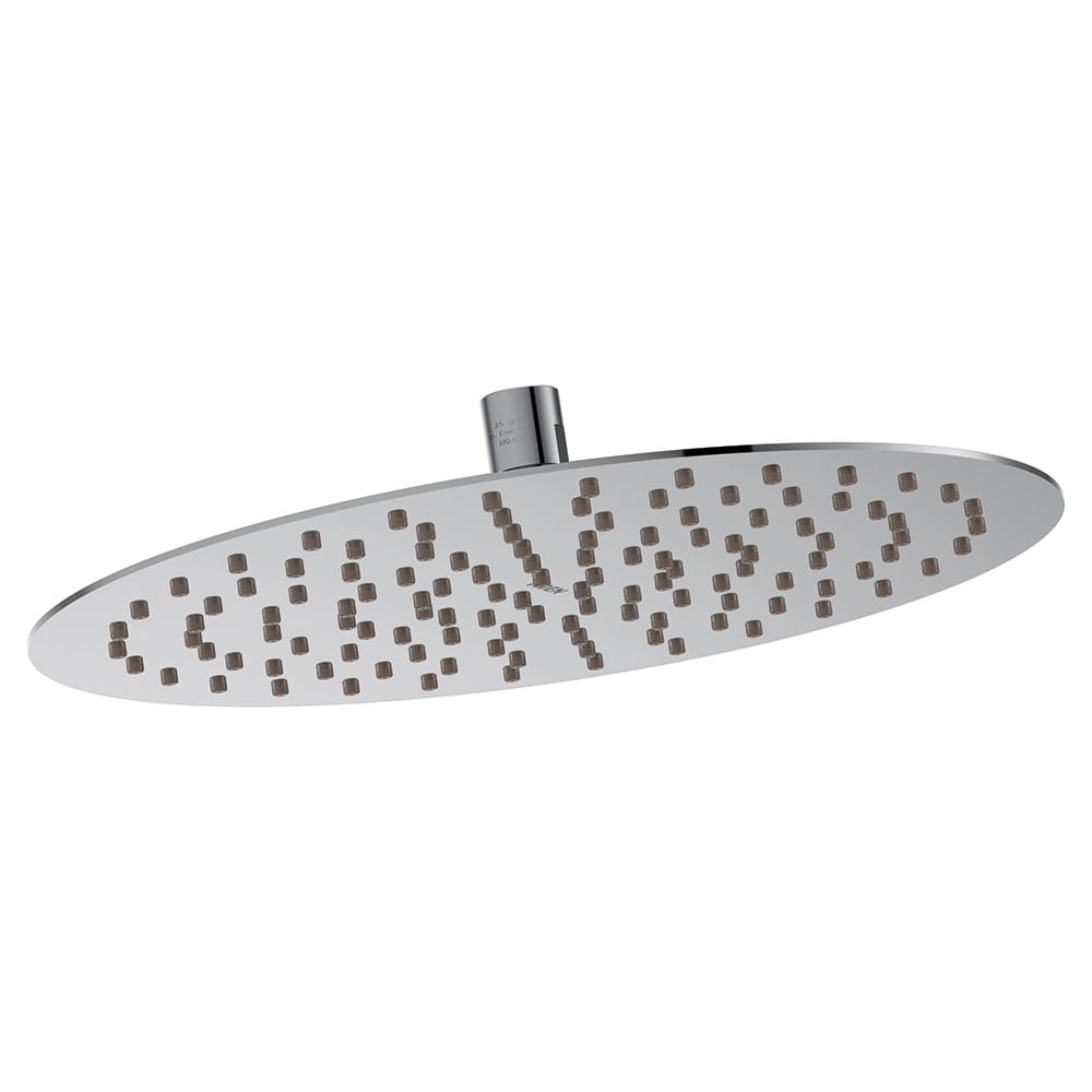 Chrome 12-Inch Modern Rain Shower Head with Self-Cleaning Nozzles