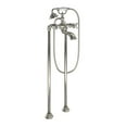 thumbnail image 1 of Moen S22105BN Weymouth Three Handle Wall Mount Filler With Hand Shower Brushed Nickel, 1 of 7