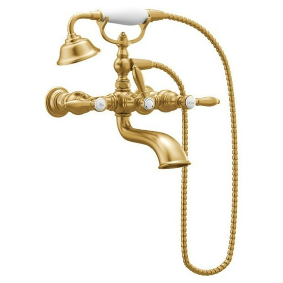 Moen S22110 Weymouth Floor Mounted Clawfoot Tub Filler - Gold