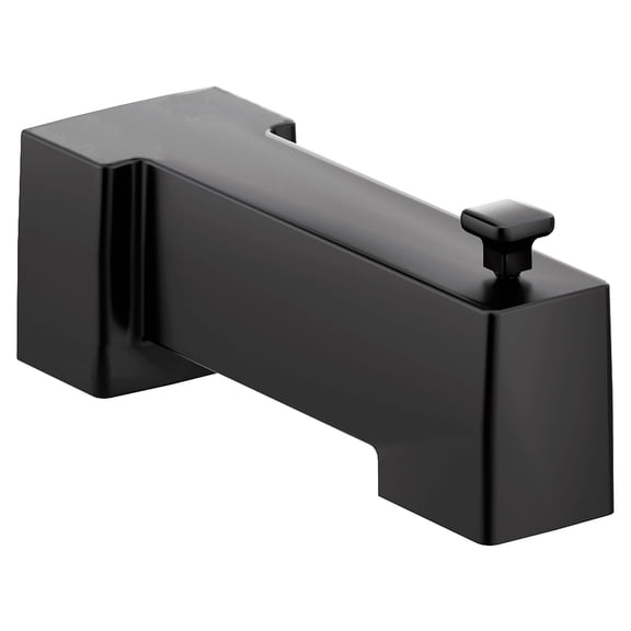 Moen 90 Degree Matte Black Modern Tub Spout with Diverter 1/2-Inch Slip-Fit CC Connection, S3896BL