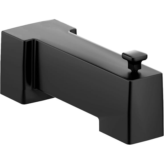 Moen 90 Degree Matte Black Modern Tub Spout with Diverter 1/2-Inch Slip-Fit CC Connection, S3896BL