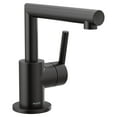 thumbnail image 1 of Moen S43001 Arris Single Handle Single Hole Bathroom Faucet (Valve Included) - Black, 1 of 6