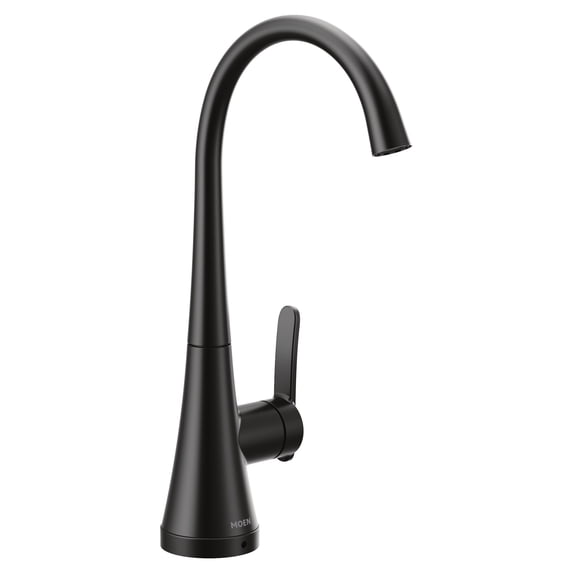 Moen S5535BL Sinema One-Handle High Arc Single Mount Beverage Faucet, Optional Water Filtration System Available (Sold Separately), Matte Black