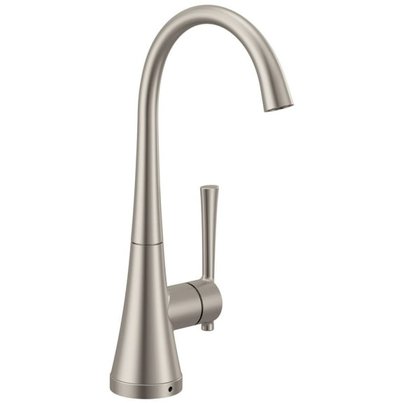 Moen S5560SRS Spot Resist Stainless Kurv One-Handle High Arc Single Mount Cold Water Beverage Faucet with Optional Filtration System