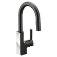 thumbnail image 1 of Moen S62308 Sto 1.5 GPM Single Hole Pull Down Bar Faucet - Black, 1 of 7