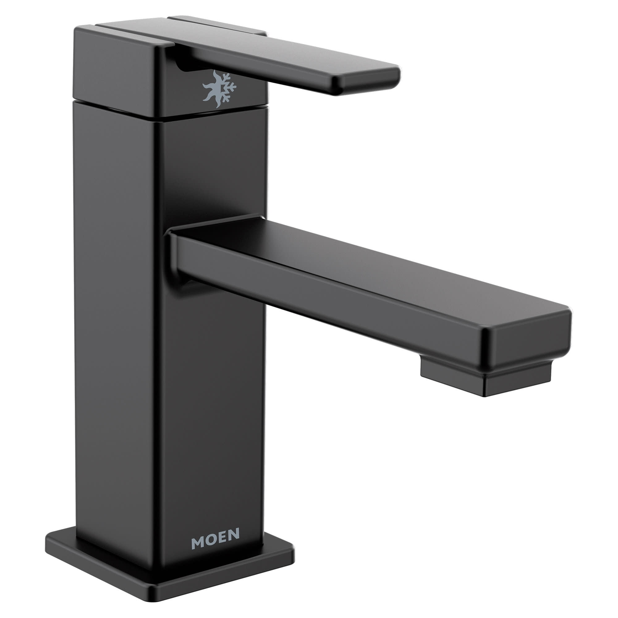 Moen S6710BL 90 Degree 1.2 GPM Single Hole Bathroom Faucet - Black
