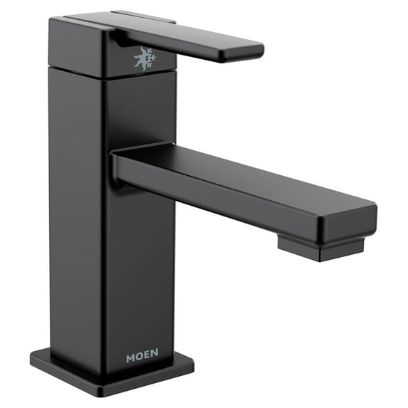 Moen S6710 90 Degree 1.2 GPM Single Hole Bathroom Faucet - Black