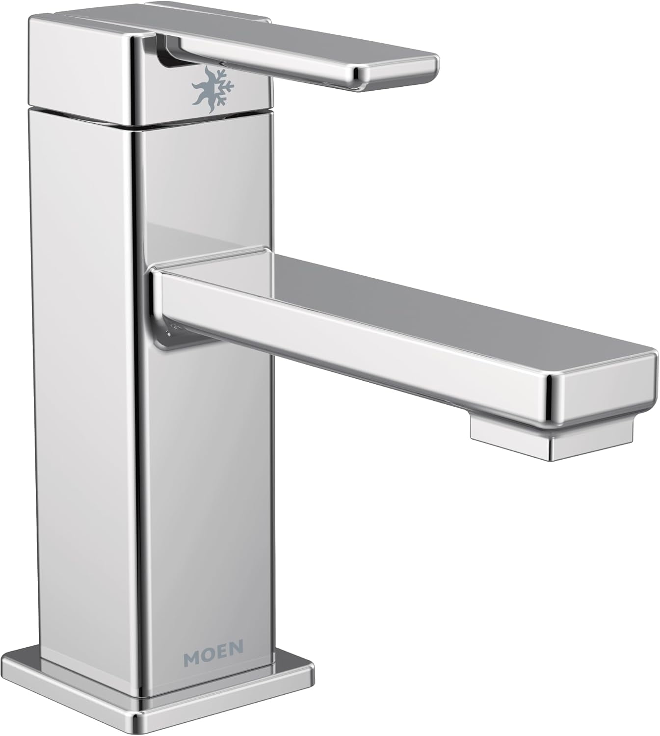 Modern Black Chrome 6'' High Single Hole Brass Bathroom Faucet