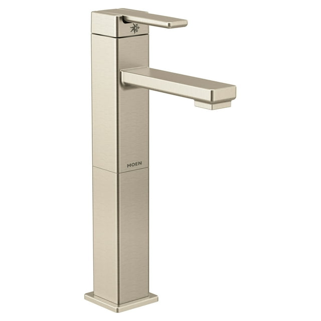 Moen S6712 90 Degree 1.2 GPM Vessel Single Hole Bathroom Faucet - Nickel