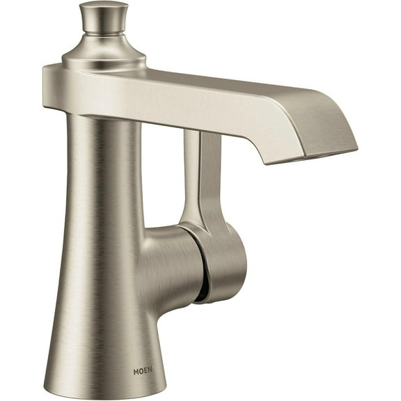 Moen S6981 Flara 1.2 GPM Single Hole Bathroom Faucet - Nickel