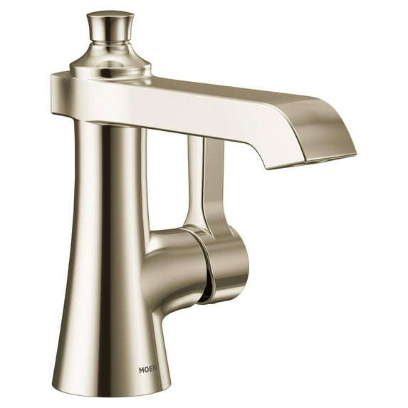 Moen S6981 Flara 1.2 GPM Single Hole Bathroom Faucet - Nickel