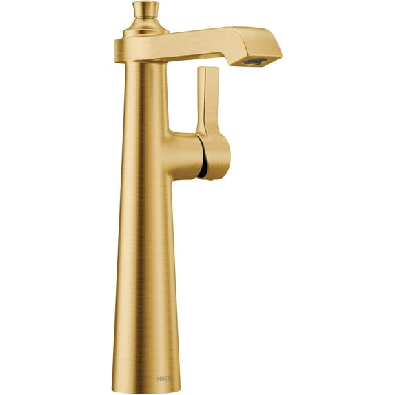 Moen S6982BG Flara One-Handle Single Hole Vessel Sink Bathroom Faucet, Brushed Gold