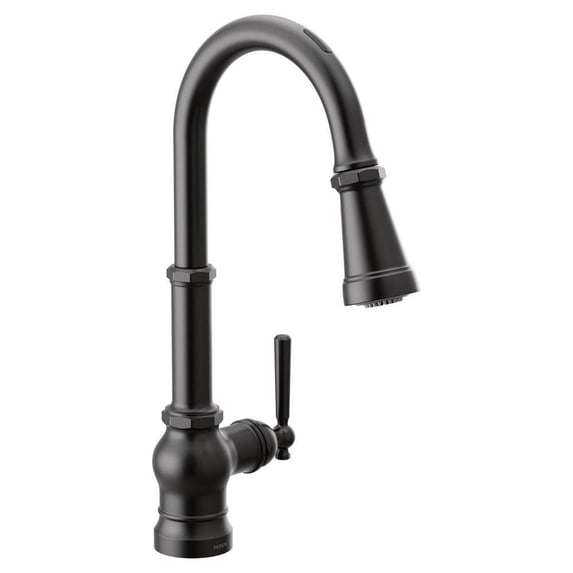 Moen S72003EV Black Single Hole Pull Down Smart Faucet