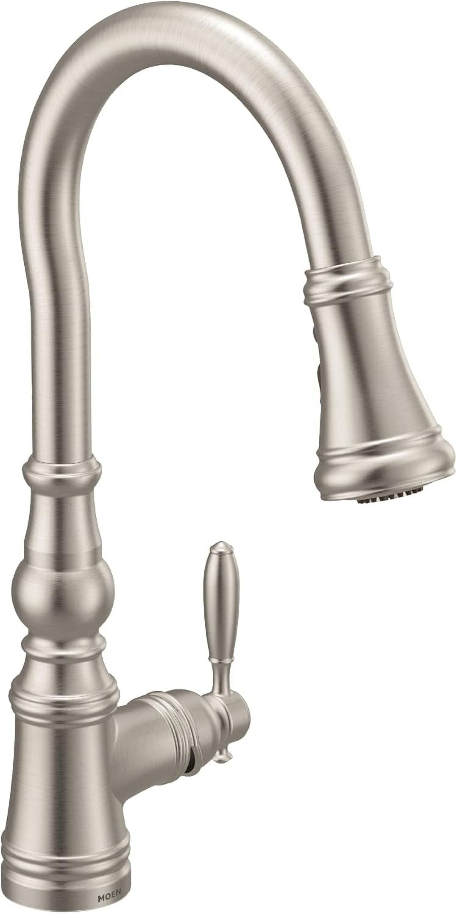 Stainless Steel Transitional Pull-Down Kitchen Faucet with Spray
