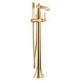thumbnail image 1 of Moen S931 Flara Floor Mounted Tub Filler - Gold, 1 of 7