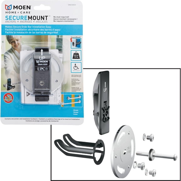 Moen SMA1005CH Home Care Securemount, Chrome