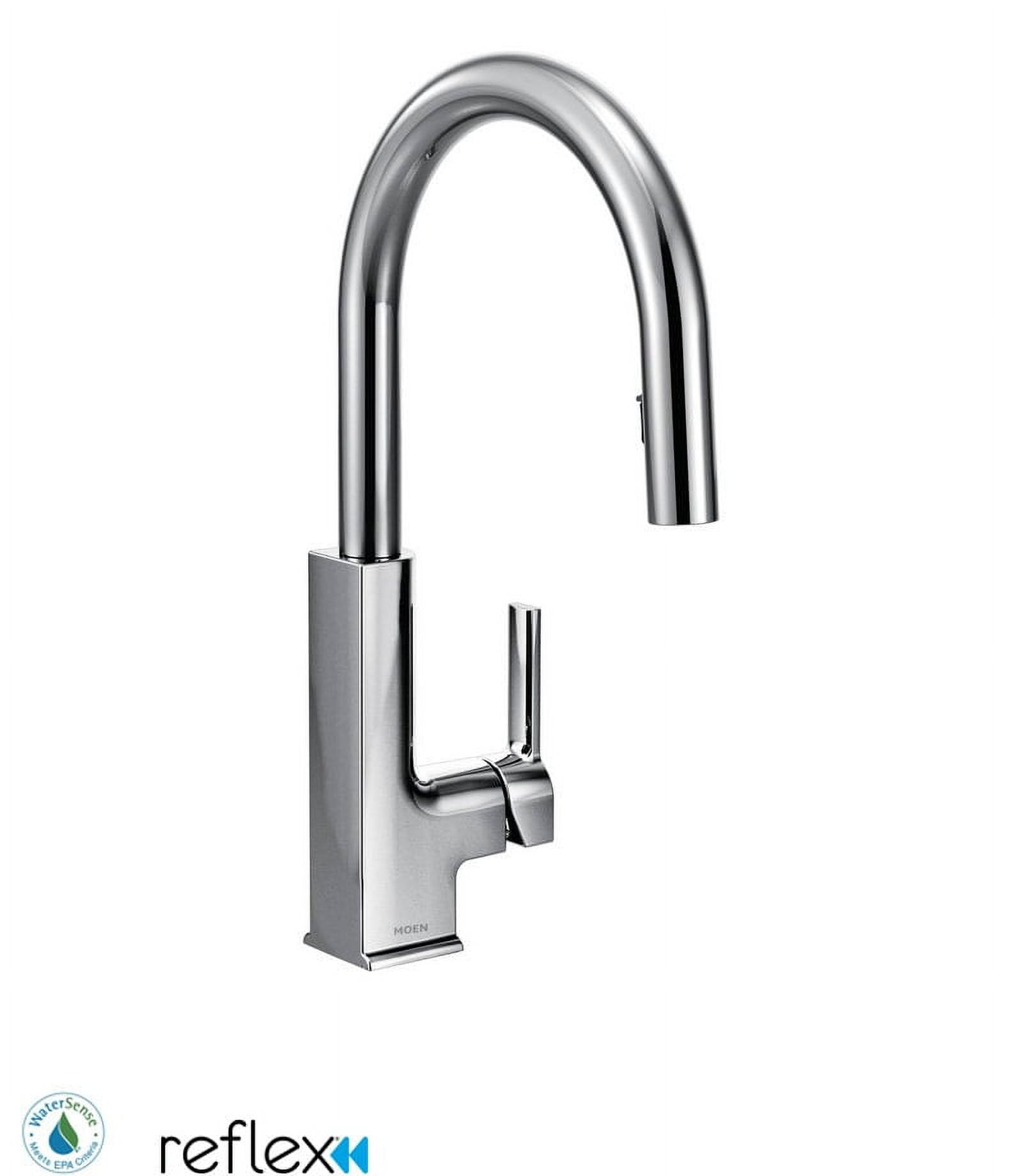 Chrome Modern Pull-Down Single Handle Kitchen Faucet