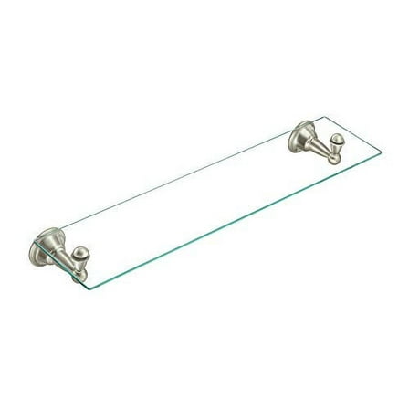 Moen Sage Brushed Nickel Brushed Nickel Glass Bathroom Shelf