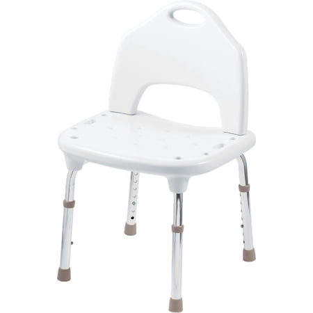 Med Mart Shower Stool Adjustable Tool Free - Large, Blue, Freestanding, Bathroom Use — Residential Use, Standard Application