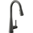 thumbnail image 1 of Moen Sleek Matte Black One Handle, Single-Hole Pulldown Kitchen Faucet with PowerBoost Technology, 7864BL, 1 of 7