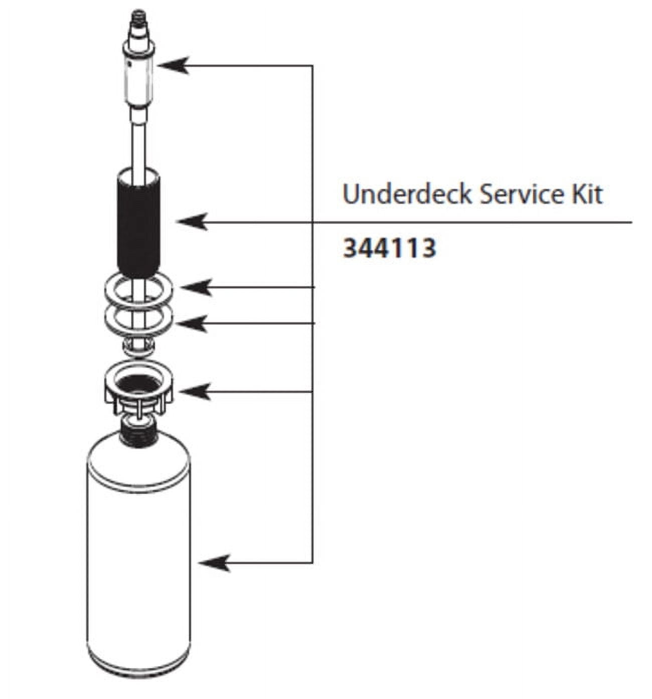 Chrome Underdeck Soap and Lotion Dispenser Kit