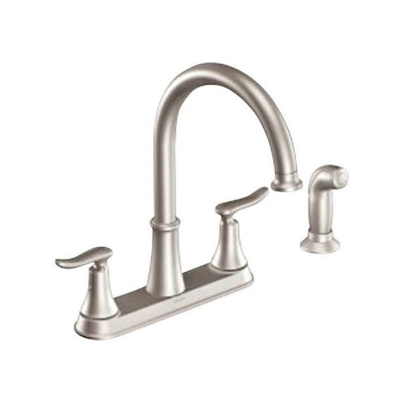Moen Solidad Two-Handle High Arc Kitchen Faucet with Side Sprayer