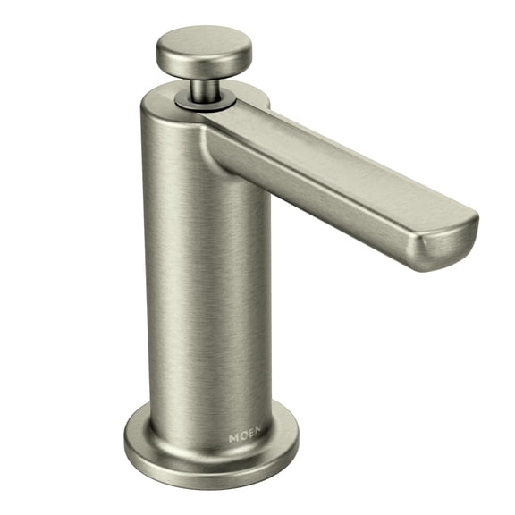 Moen Spot Resist Stainless Modern Deck Mounted Kitchen Soap Dispenser with Above-the-Sink Refillable Bottle