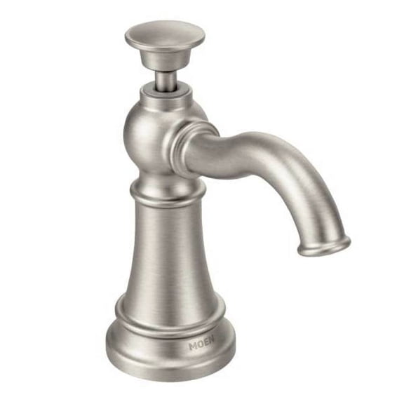 Moen Spot ResistTM Grey Stainless Steel 18 oz, Traditional Mounted Soap Dispenser
