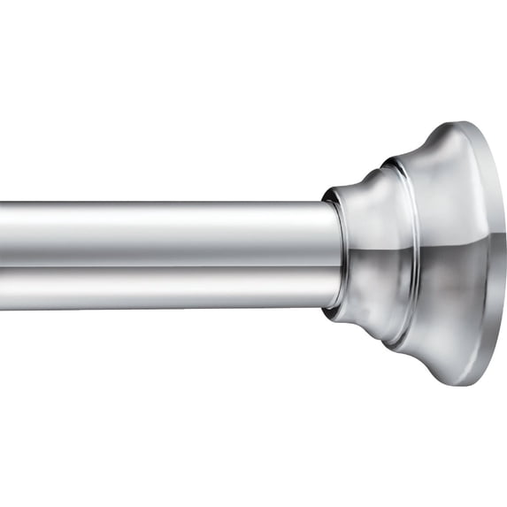 Moen TR1000CH Adjustable Straight Decorative Tension Shower Rod in Chrome