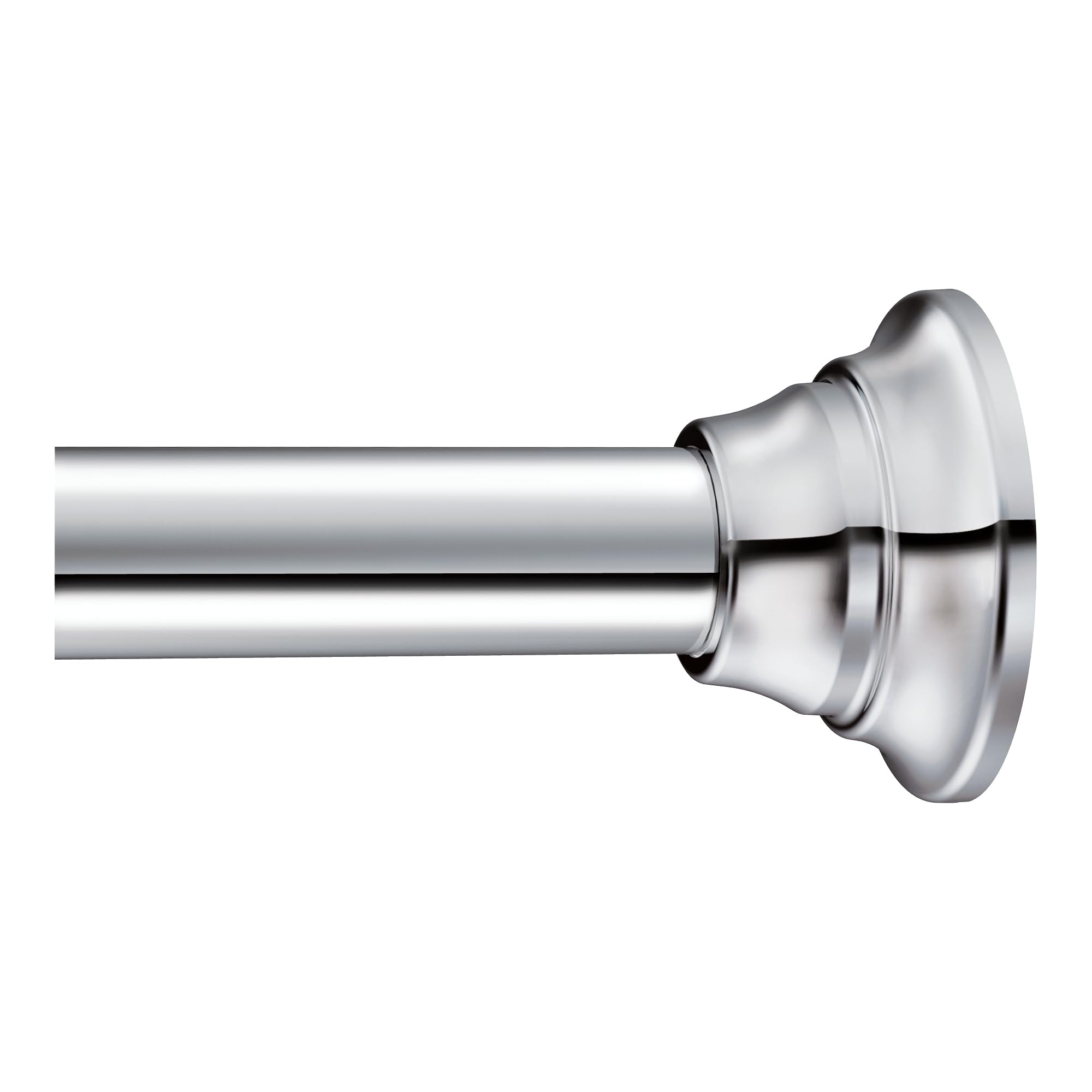 Chrome Adjustable Tension Mounted Straight Shower Curtain Rod