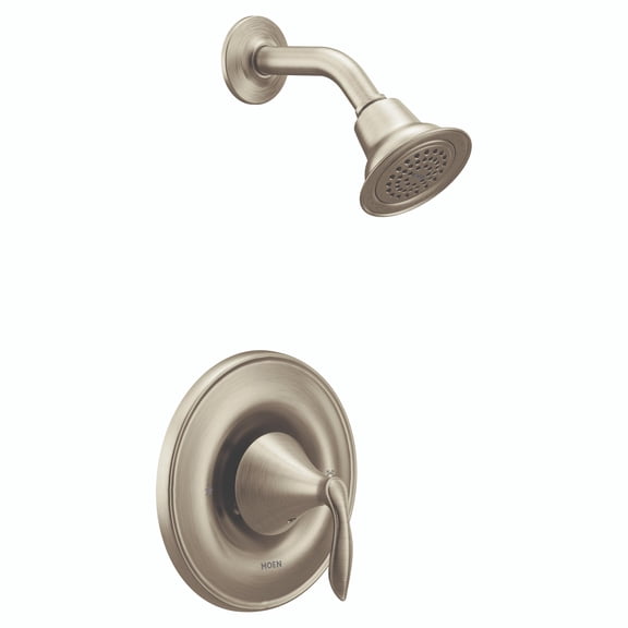 Moen Eva Brushed Nickel One-Handle Posi-Temp Eco-Performance Shower Trim Kit Featuring Showerhead and Shower Lever Handle, Valve Required