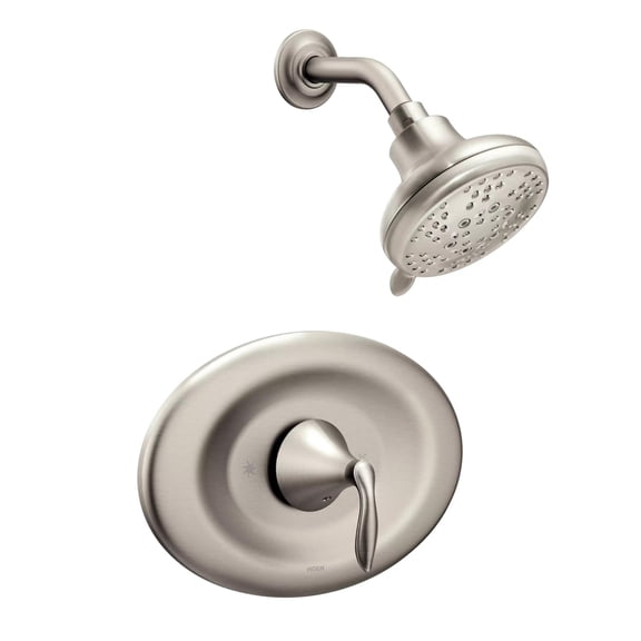 Moen Eva Brushed Nickel Posi-Temp Eco-Performance Shower Trim Kit, Valve Required
