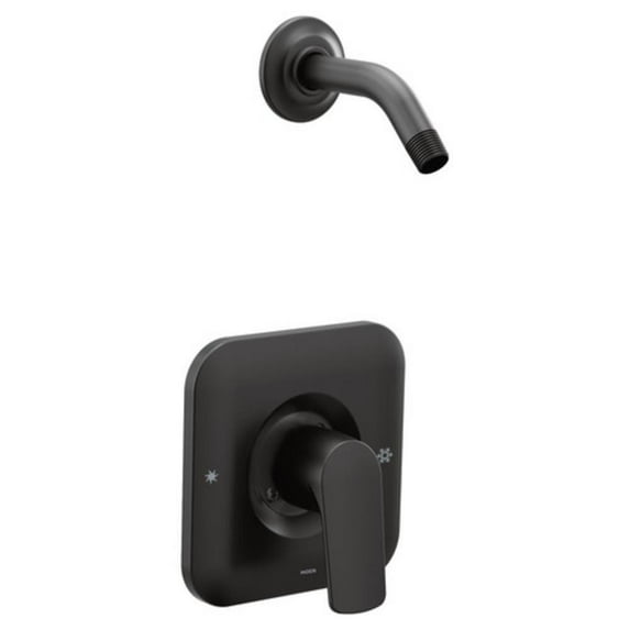 Moen T2812NHBL Rizon One Handle Single Function Shower Faucet in Matte Black