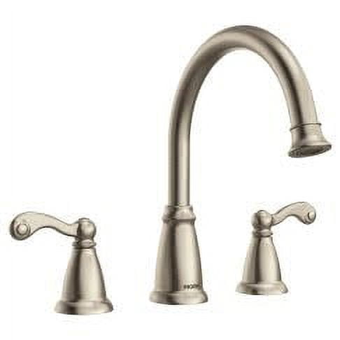 Moen T624 Traditional Deck Mounted Roman Tub Filler Trim - Nickel