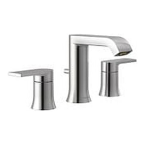 Sleek Modern 10" Widespread Black Chrome Bathroom Faucet