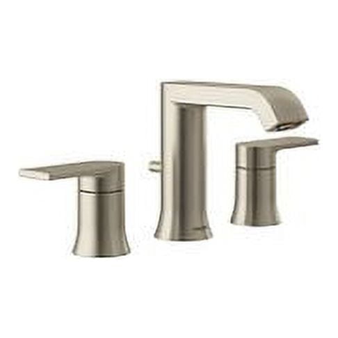 Modern Black and Nickel 10" Widespread Bathroom Faucet with Dual Handles