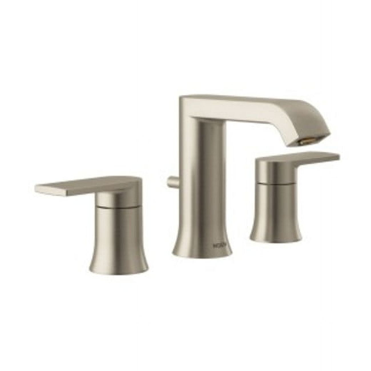 Modern Black and Nickel 10" Widespread Bathroom Faucet with Dual Handles
